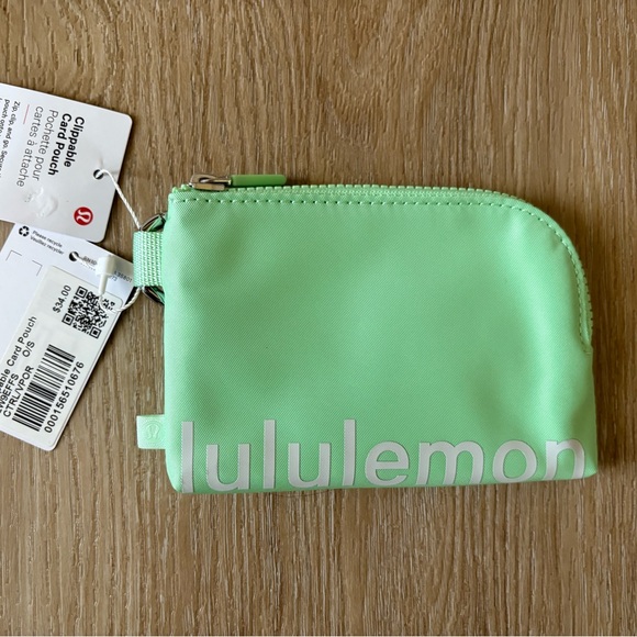 Lululemon citrus Green zipper card Pouch - Picture 1 of 3